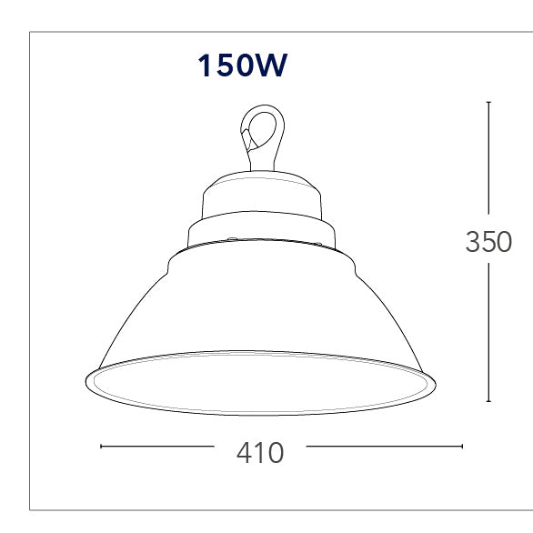 Plafoniera Tenuta Stagna Alluminio Led high Bay 150 watt Luce Naturale Intec LED-FUTURA-NR-150W-3