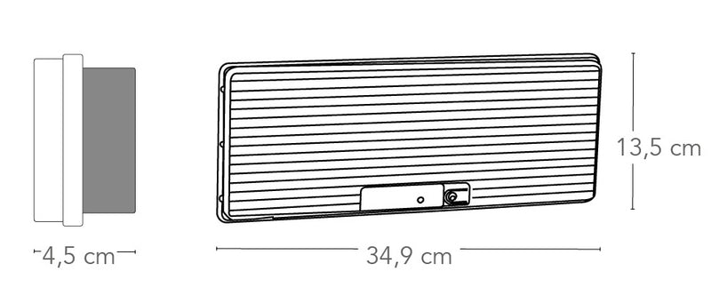 Lampada Emergenza Policarbonato Plafoniera Led 4 watt Luce Naturale Intec LED-HELP-30-3