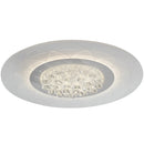 Plafoniera Tonda Bianca con Cristalli Metallo Acrilico Led 42 watt Luce Naturale Ambiente LED-HIMALAYA-PL50-1