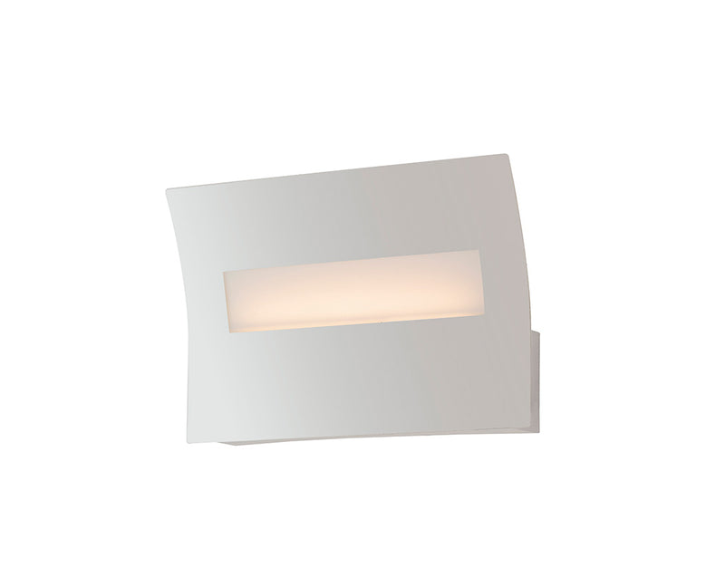 Applique Rettangolare Metallo Bianca Lampada da Parete Led 6 watt Luce Naturale Ambiente LED-HORIZON-AP20-1