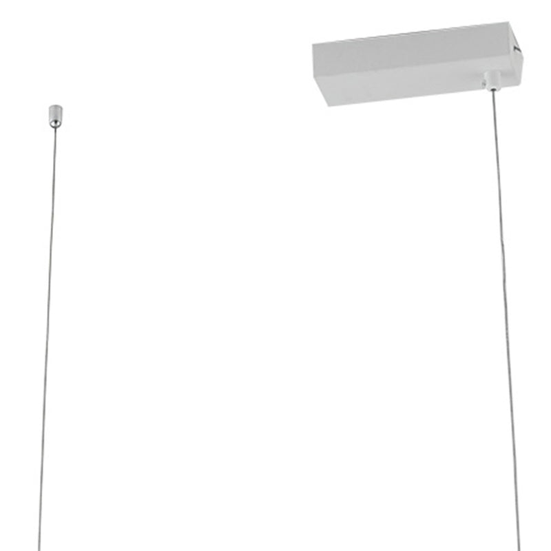 Lampadario sospeso Metallo Bianco Rettangolare Moderno Led 24 watt Luce Naturale Ambiente LED-HORIZON-S-3