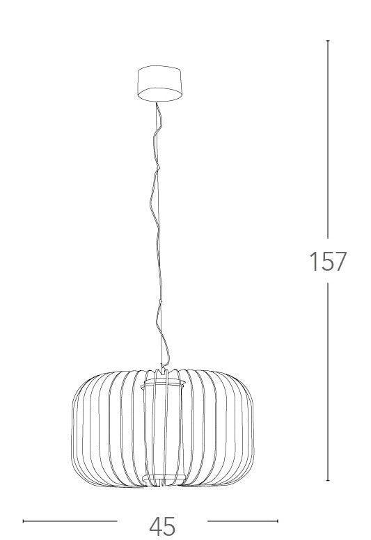 Sospensione Acrilico Finiture Cromo Lampadario Moderno Led 21,6 watt Luce Naturale Ambiente LED-HUAYRA-S45-4