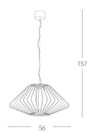 Sospensione Moderna Acrilico Finiture Cromo Interno Led 21,6 watt Luce Naturale Ambiente LED-HUAYRA-S56-4