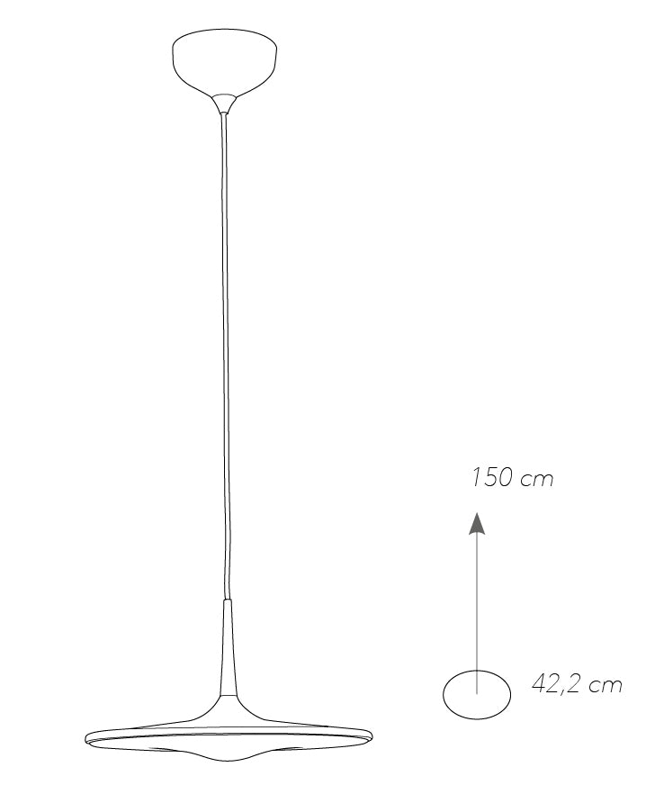 Sospensione Moderna Metallo Cromato Lampadario Led 36 watt Luce Naturale Ambiente LED-IKON-S CR-4