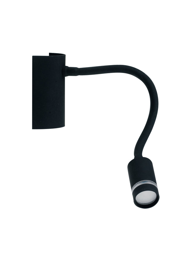 Lampe de lecture flexible en silicone noir LED moderne 3 watts lumière chaude online