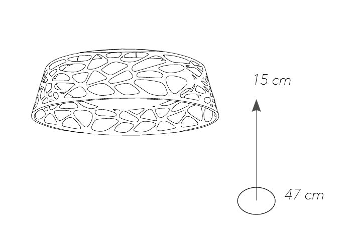 Plafoniera Circolare Metallo Bianco Diffusore Opale Led 24 watt Luce Naturale Ambiente LED-MAUI-PL47-4