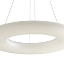 Lampadario Matello Bianco Anello opale Sospensione Moderna Led 80 watt Luce Naturale Ambiente LED-MYLION-S75-2