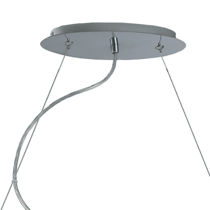 Lampadario sospeso Vetro finiture Cromo Cristallo a Goccia Moderno 40 watt Luce Naturale Ambiente LED-SAMARA-S80-2