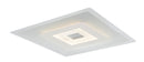 Plafoniera Quadrata Bianca Metallo Acrilico Lampada Moderna Led 38 watt Luce Naturale Ambiente LED-TRESOR-PL50-1