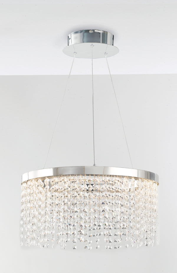 prezzo Lustre Suspension Circulaire Métal Pendentifs Cristaux K9 Led 45 watts Lumière Ambiante Naturelle LED-VENUS-S45