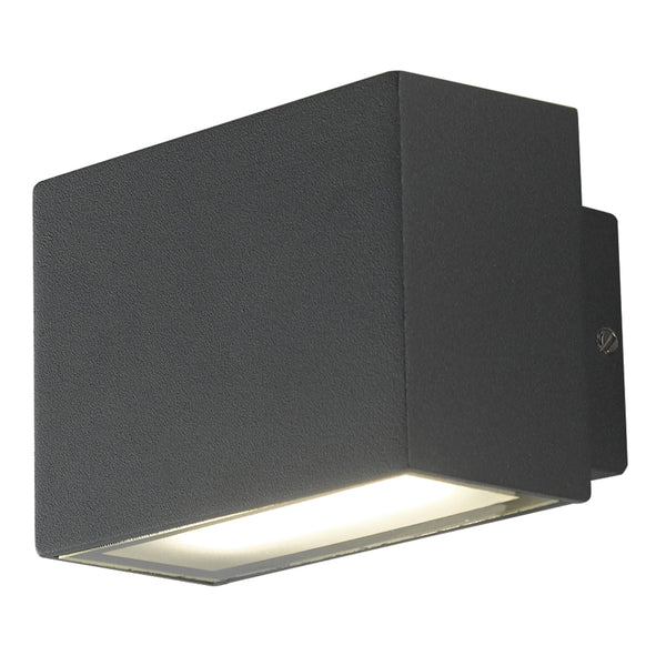 Applique murale en aluminium noir, émission de lumière LED supérieure et inférieure, lumière naturelle de 6 watts sconto