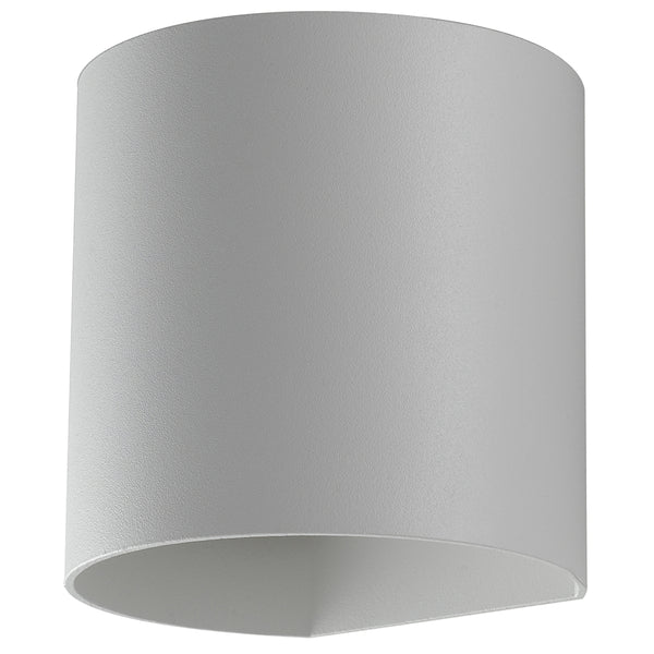 sconto Applique cylindrique blanche moderne à double flux lumineux LED, lumière naturelle de 14 watts