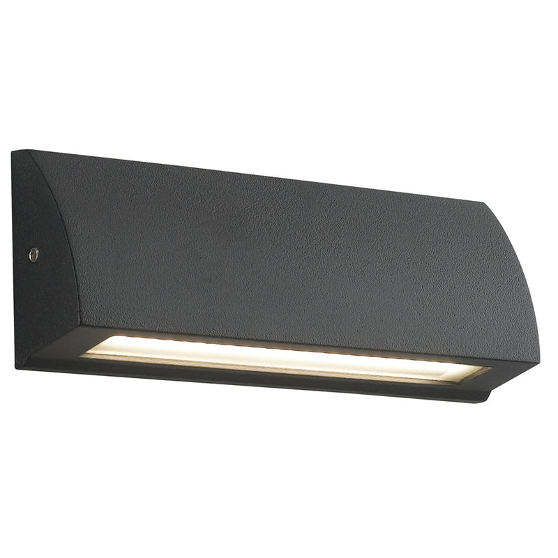 Faretto Segna Passi Parete Alluminio Nero Luce verso Basso Led 6 watt Luce Naturale Intec LED-W-SHELBY-170-1