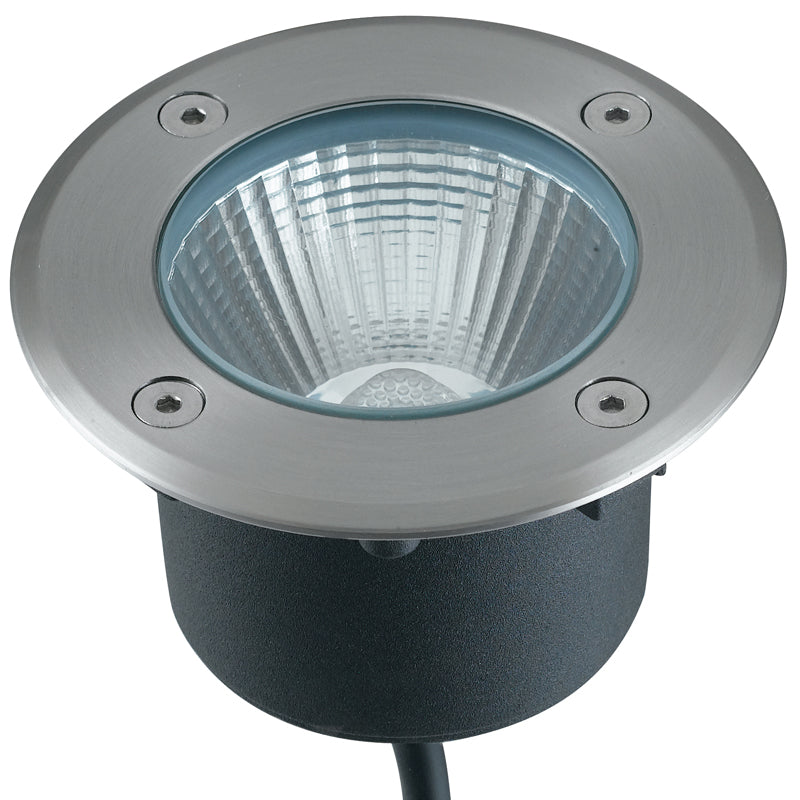 Faretto Tondo Calpestabile Acciaio Inox Segna Passi Esterno Led 8 Watt Luce Naturale Intec LED-WALK-R11-2