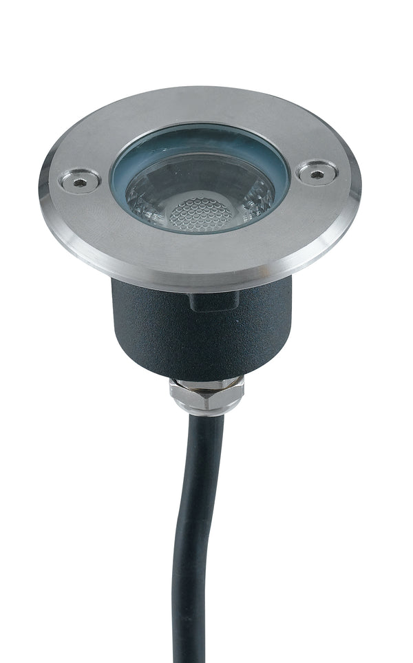 Spot encastrable au sol rond en acier inoxydable LED 3 watts 4000 kelvin acquista