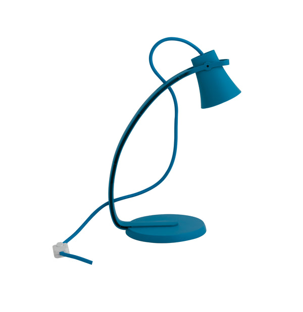 sconto Lampe de lecture de bureau en plastique et métal bleu Lume LED 2,4 watts lumière naturelle