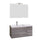 Meuble de Salle de Bain Suspendu 100 cm Bonussi Pegaso Lavabo et Miroir Gris Eucalyptus