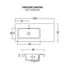 Mobile Bagno Sospeso 100 cm Lavabo e Specchio Bonussi Pegaso Grigio Eucalipto-3