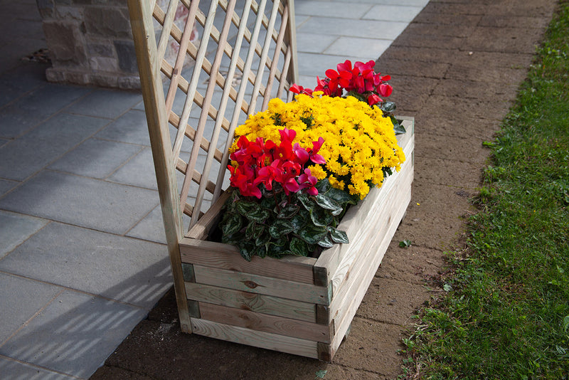 Fioriera da Giardino con Traliccio 180x44x90 cm in Legno-6