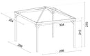 Gazebo da Giardino 3x3m in Legno-2