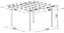 Pergola Autoportante 240x240 cm in Legno-2