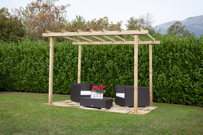 Pergola Autoportante 240x240 cm in Legno-5