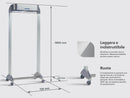 Asciugabiancheria con Carrello Asciugatrice per Biancheria 2x25W Proelit Perfetta Carrello-3