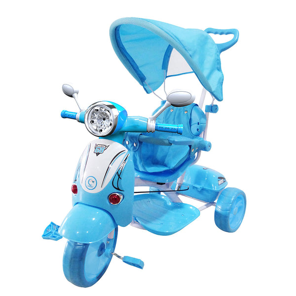 Tricycle à pousser pour siège enfant réversible bleu classique Kidfun prezzo