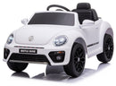 Macchina Elettrica per Bambini 12V Volkswagen Maggiolino Beetle Small Bianca-1