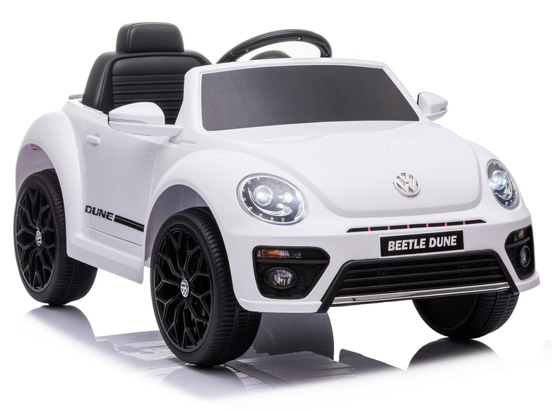 Macchina Elettrica per Bambini 12V Volkswagen Maggiolino Beetle Small Bianca-7