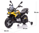 Moto Elettrica per Bambini 12V BMW F 850 GS Gialla-5