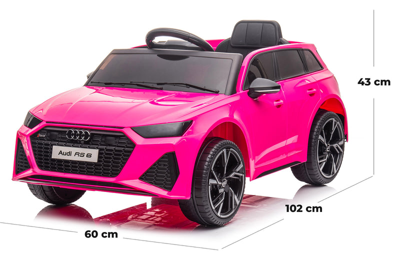 Macchina Elettrica per Bambini 12V Audi RS6 Rosa-5