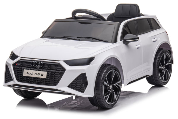 online Véhicule électrique porteur pour enfants 12V sous licence Audi RS6 Blanc