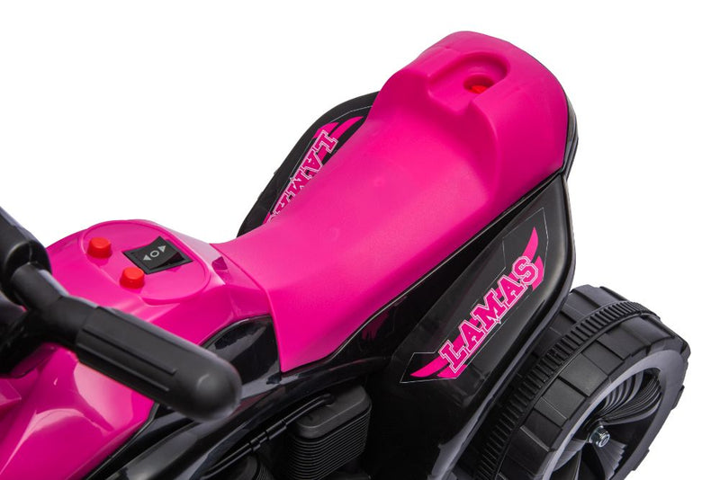 Moto Mini Elettrica per Bambini 6v 3 Ruote Rosa-3