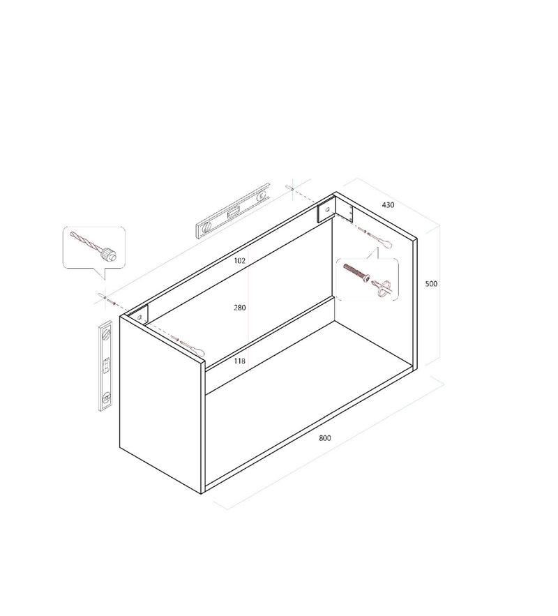 Mobile Bagno Sospeso 81cm TFT Luna Sherwood Naturale-3