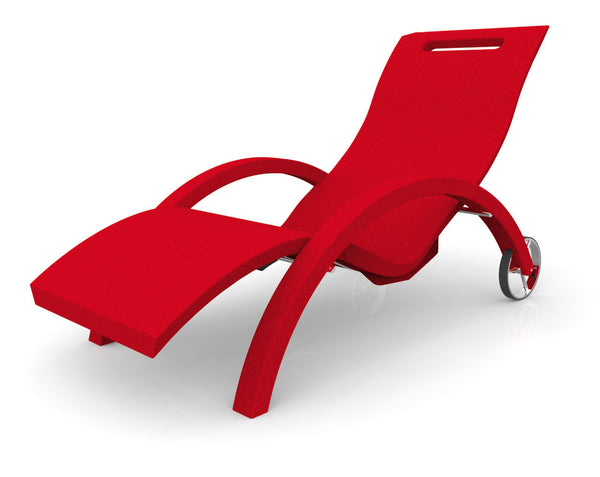 Lettino Chaise Longue da Esterno Giardino Inclinabile con Ruote Arkema Serendipity Ruby online