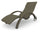 Lettino Chaise Longue da Esterno Giardino Inclinabile con Ruote Arkema Serendipity Dove Grey