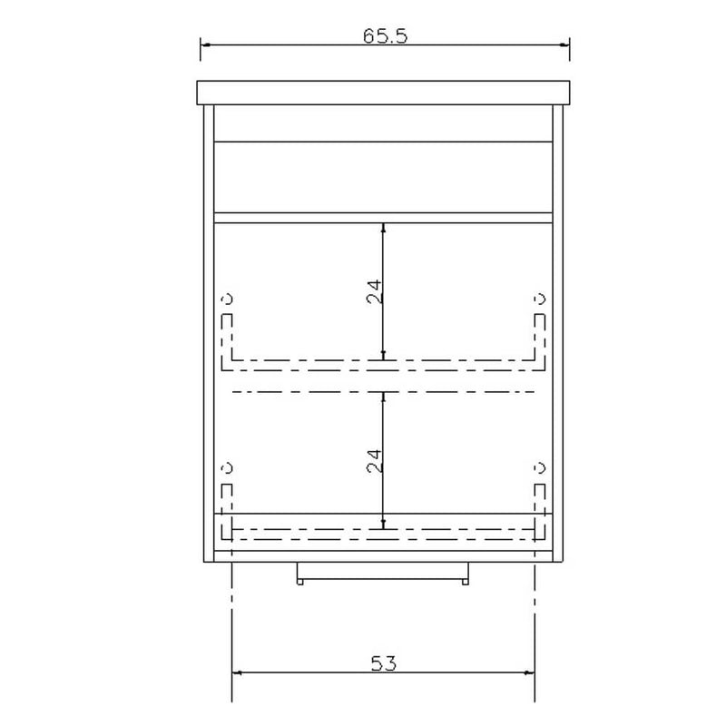 Mobile Lavatoio Sospeso 65,5x50,5x56 cm 1 Cassetto Montegrappa Novella Dipiù Antracite-6