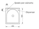 Mobile Lavatoio 45x50x85cm Anta Asse in Termoplastico Montegrappa Marella Bianco Destra-5