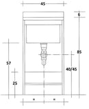 Mobile Lavatoio 45x50x85cm Anta Asse in Termoplastico Montegrappa Marella Bianco Sinistra con Cesto-4