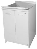 Mobile Lavatoio 60x60x85cm 2 Ante Asse in Termoplastico Montegrappa Edilla Bianco con Cesto-1