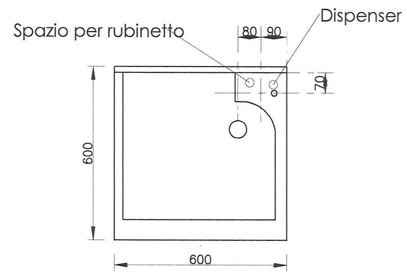 Mobile Lavatoio 60x60x85cm 2 Ante Asse in Legno Montegrappa Edilla Bianco con Cesto-4