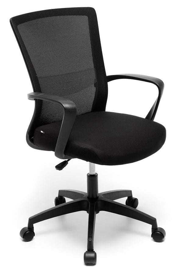 sconto Chaise de bureau opérative en tissu noir