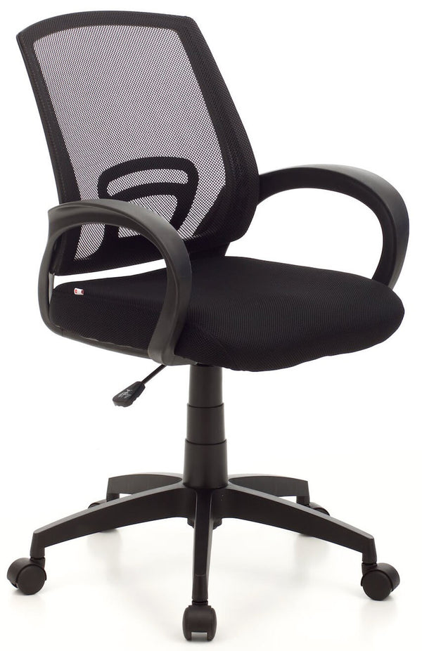 Chaise de bureau opérative en tissu noir de pièce prezzo