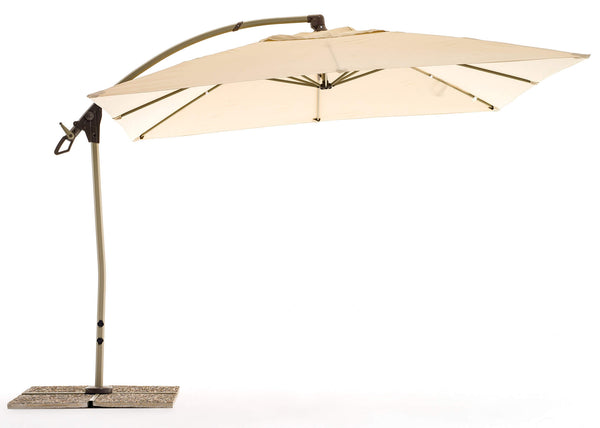 Parasol de jardin décentralisé 3x3m en aluminium et polyester Suitset Tortora acquista