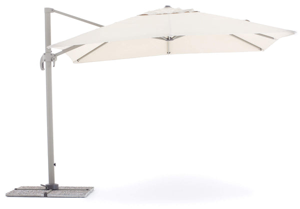 Parasol de jardin décentralisé 3x3m en aluminium et polyester Tortora Senso sconto