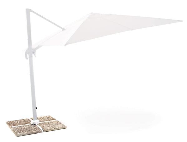 Parasol de Jardin Décentralisé 3x4m en Aluminium et Polyester Senso Blanc acquista