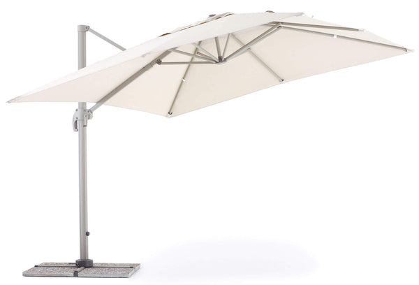 sconto Parasol de jardin décentralisé 3x4m en aluminium et polyester Tortora Senso