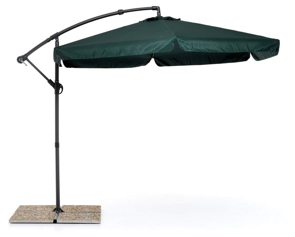 Parasol de jardin Ø3m décentralisé en polyester Iron et Green Moon prezzo