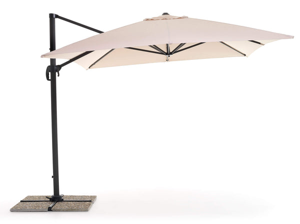 sconto Parasol de Jardin Décentralisé 3x4m en Aluminium et Polyester vers Ecru